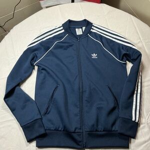 Adidas Primeblue Navy Jacket with White Accents